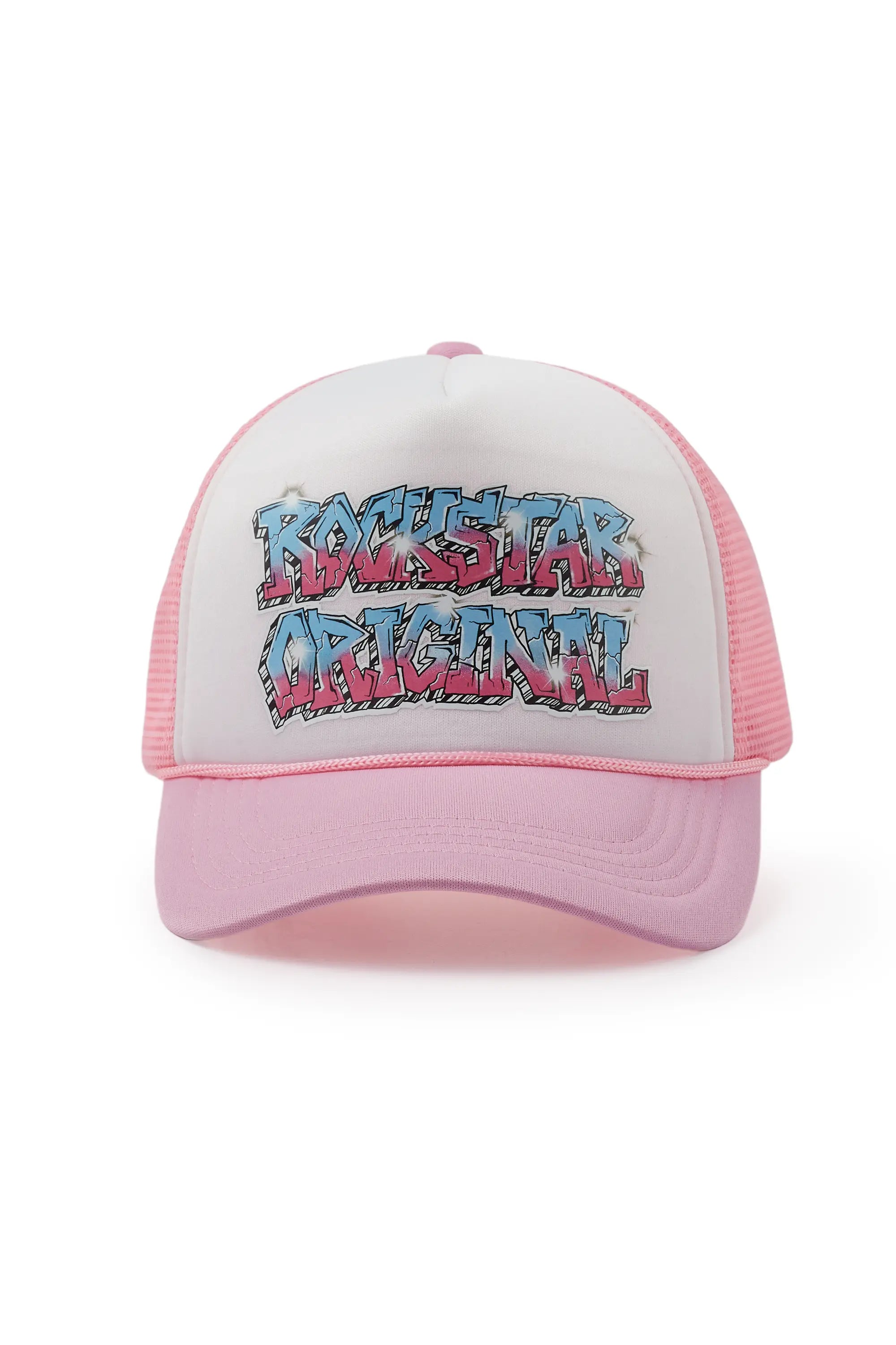 Quinton White/Light Pink Trucker Hat Refined Men's Velvet