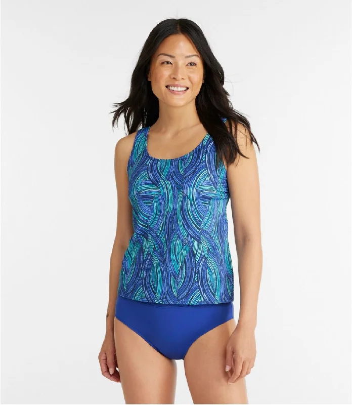 BeanSport Scoopneck Tankini Top Print Women's Regular Relaxed Men's Beach