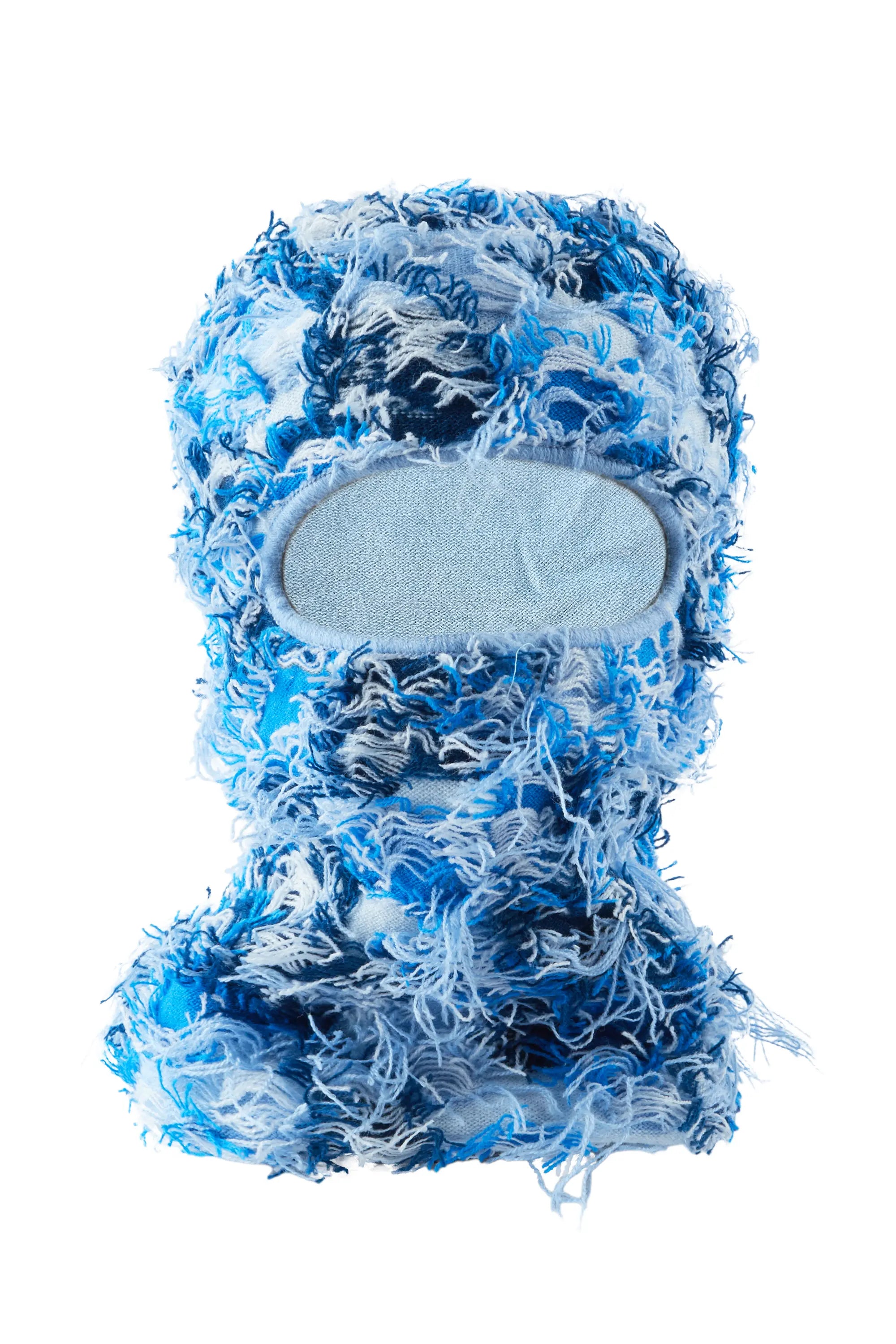 Otto Blue Fuzzy Ski Mask Streetwear Style