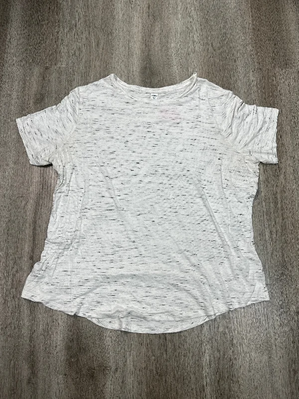 Top Short Sleeve By Old Navy In Black & White, Size: Xl Laid