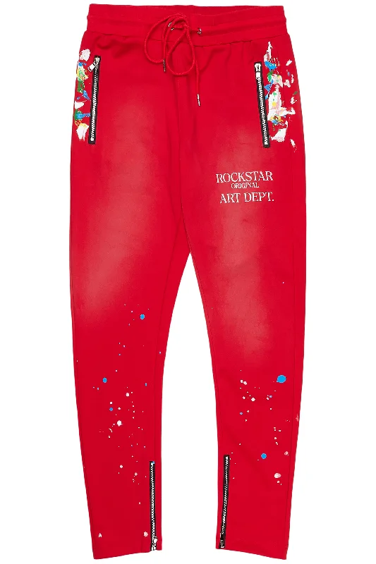 Rockstar Art Dist. Red Trackpant Earthy Men's Hemp