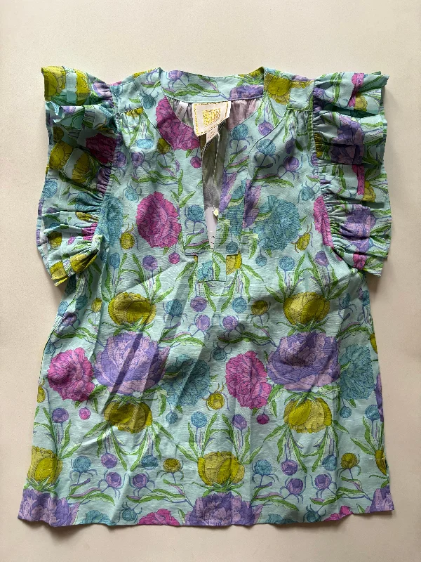 Top Short Sleeve By Emily Mcxarthy In Floral Print, Size: Xs Bold Men's Statement