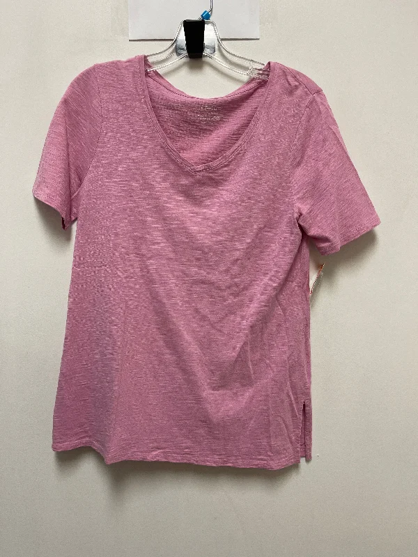 Top Short Sleeve By Chicos In Pink, Size: S Masculine Men's 