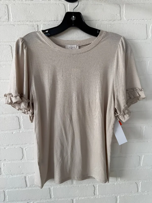 Top Short Sleeve By Loft In Tan, Size: S Youthful Men's Anime