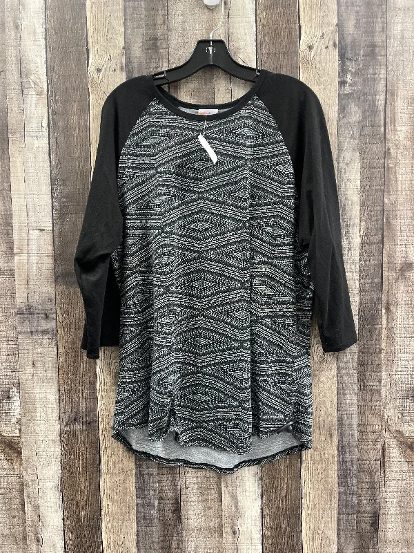 Top Long Sleeve By Lularoe In Navy, Size: 2x Streetwear Style