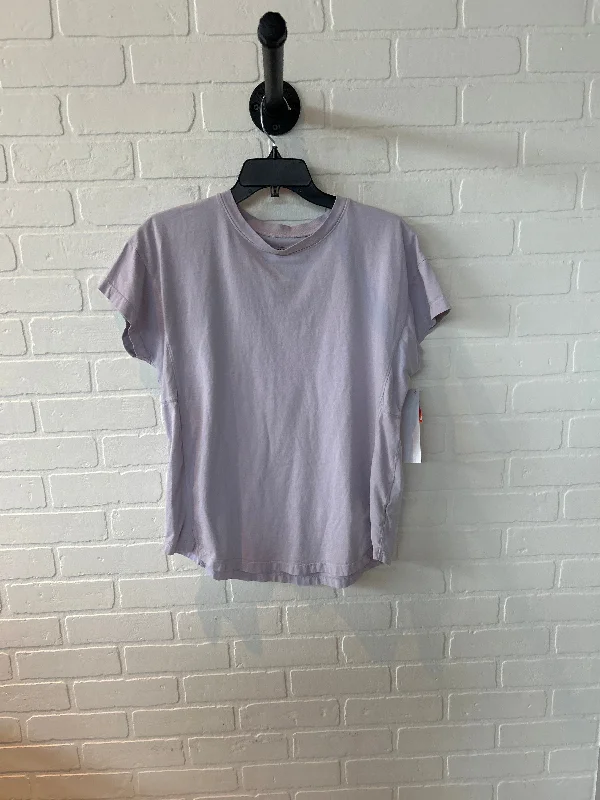 Top Short Sleeve Basic By Madewell In Purple, Size: S Preppy Men's College