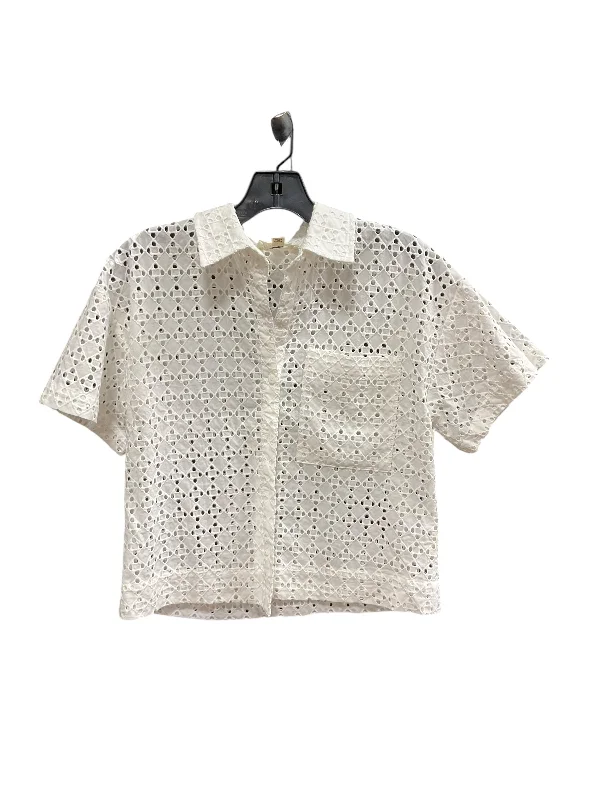 Top Short Sleeve By Marled In White, Size: S Preppy Men's College