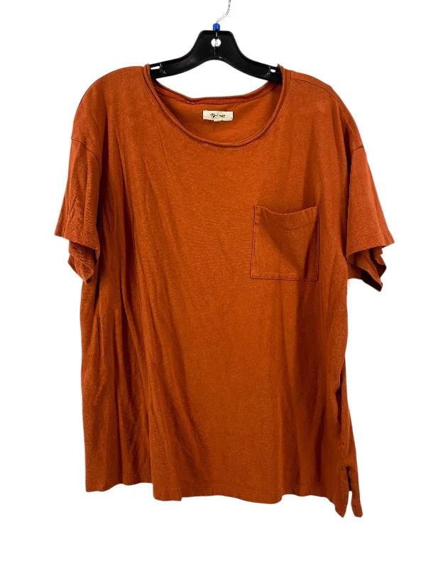 Top Short Sleeve Basic By Madewell In Bronze, Size: L Hip Men's Retro