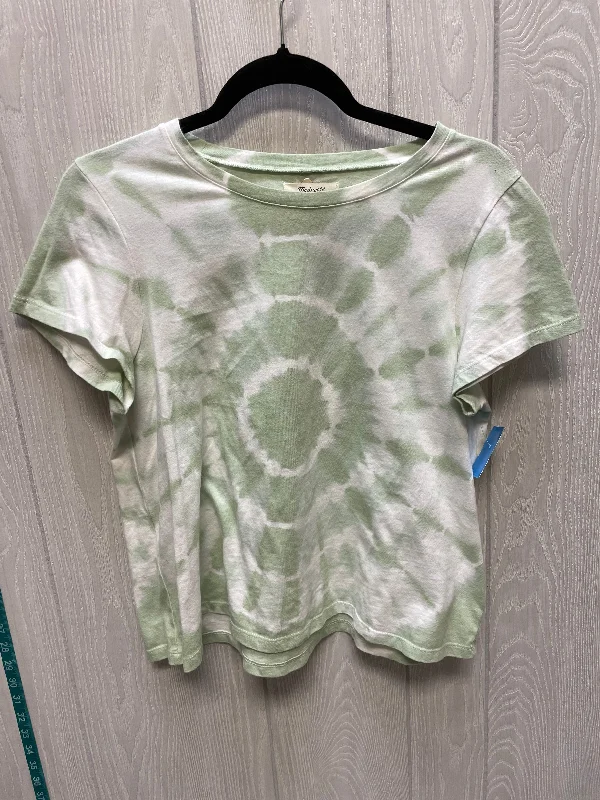 Top Short Sleeve By Madewell In Tie Dye Print, Size: M Monochromatic All