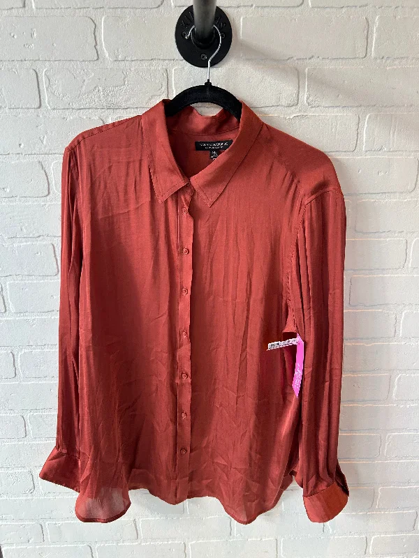 Top Long Sleeve By Banana Republic In Orange, Size: Xl Refined Men's Classic 