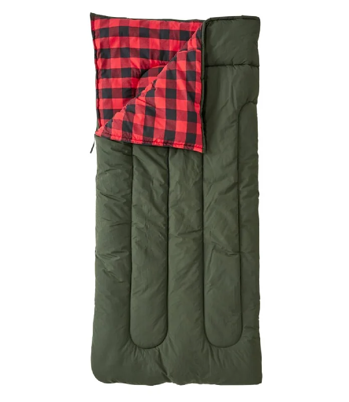 L.L.Bean Flannel Lined Camp Sleeping Bag 40F Regular Monochromatic All