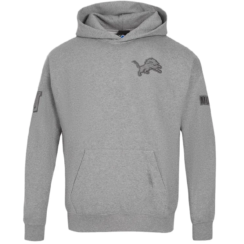 Pro Standard Detroit Lions Drop Shoulder Flc PO Hoodie (Dark Heather Grey)