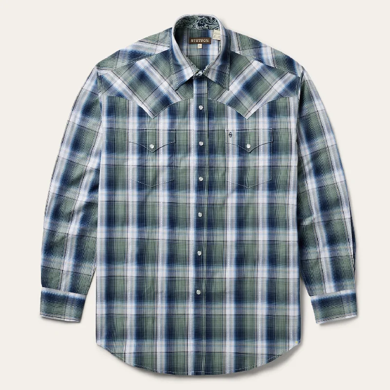 Lucky Diamond Plaid Western Shirt