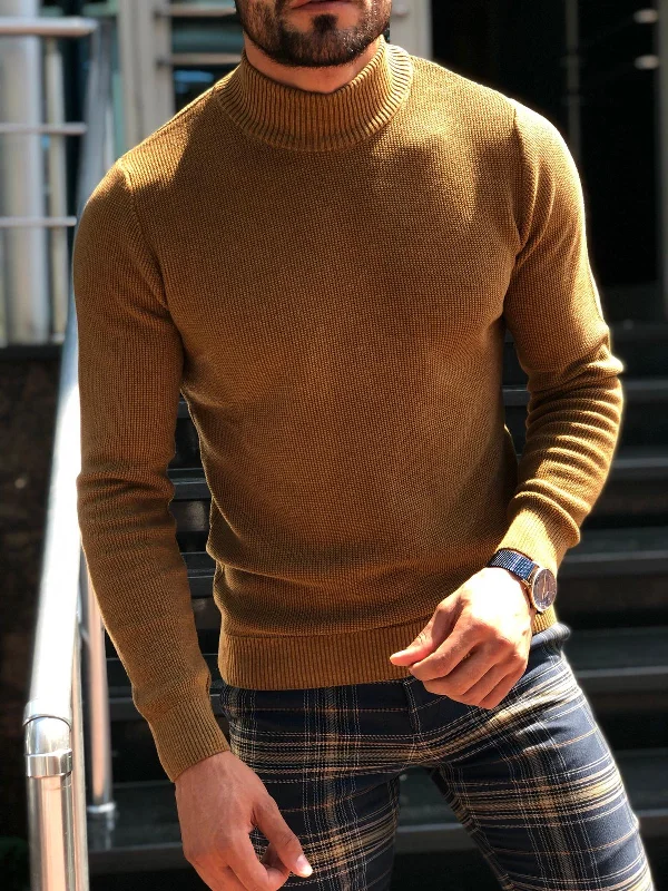 Slim-Fit Turtleneck Knitwear Camel