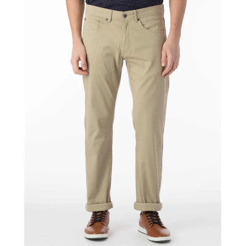 Perma Color Pima Twill 5-Pocket Pants in True Khaki (Crescent Modern Fit) by Ballin