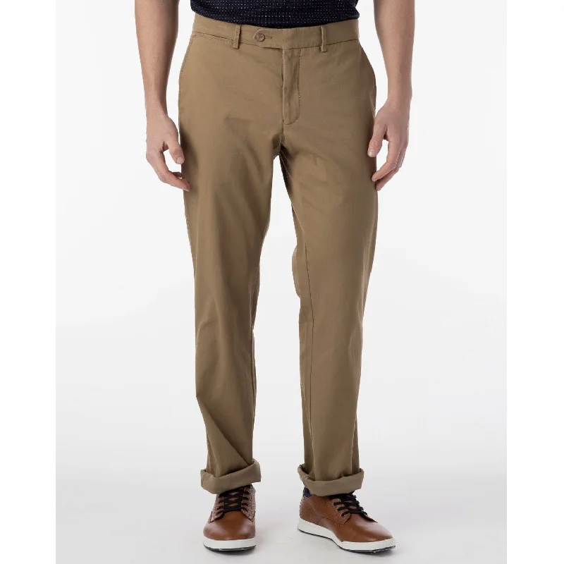 Perma Color Pima Twill Khaki Pants in British Tan (Flat Front Models) by Ballin