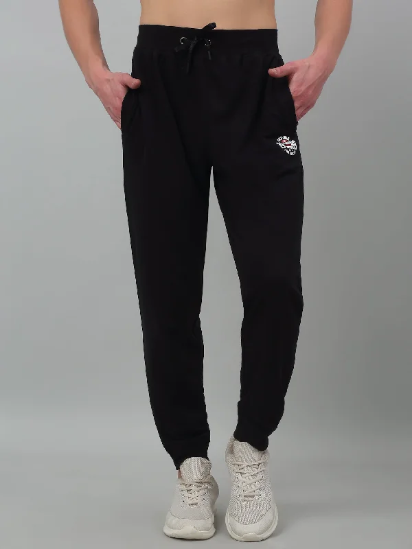 Men's Navy Blue Summer Solid Drawstring Casual Track Pant