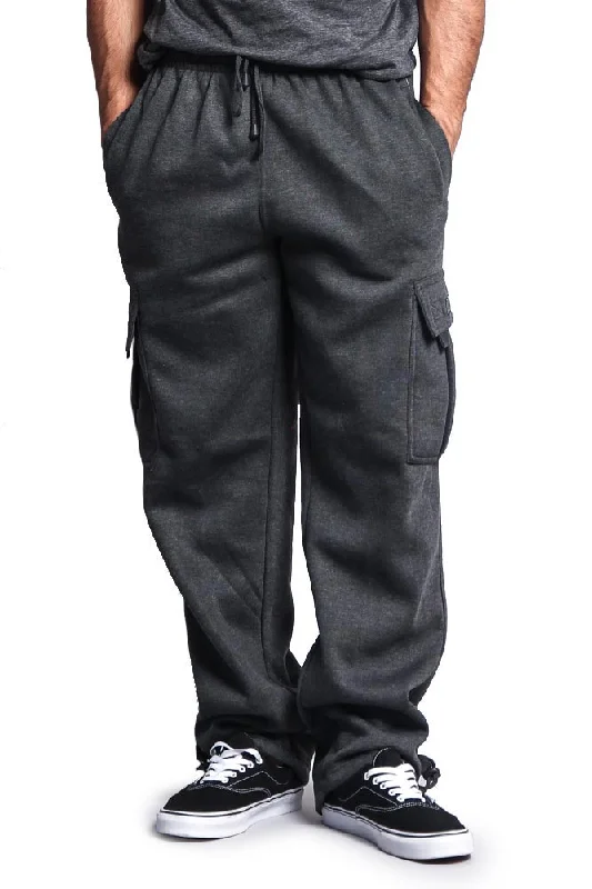 Men's Solid Fleece Cargo Pants