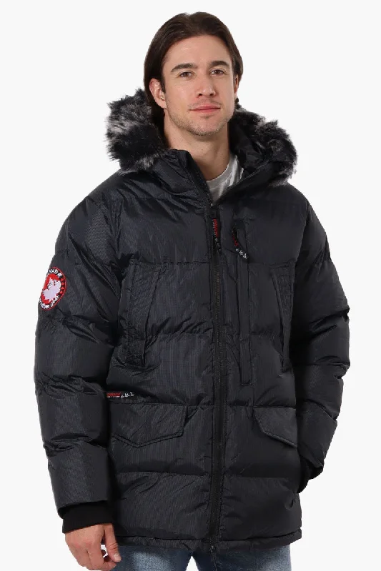 Canada Weather Gear Faux Fur Hood Parka Jacket - Black