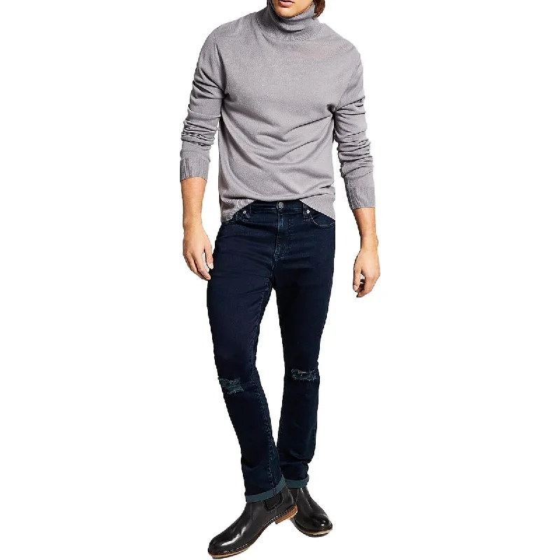 And Now This Mens Ribbed Knit Pullover Turtleneck Sweater