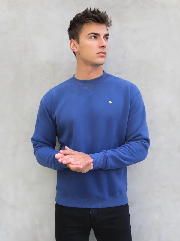 Preston Relaxed Sweater - Navy