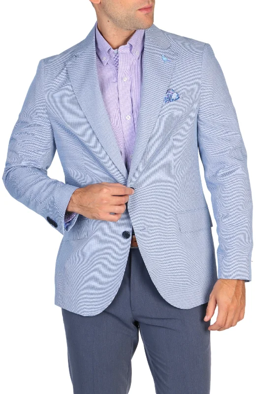 Blue Mini Houndstooth Sport Coat