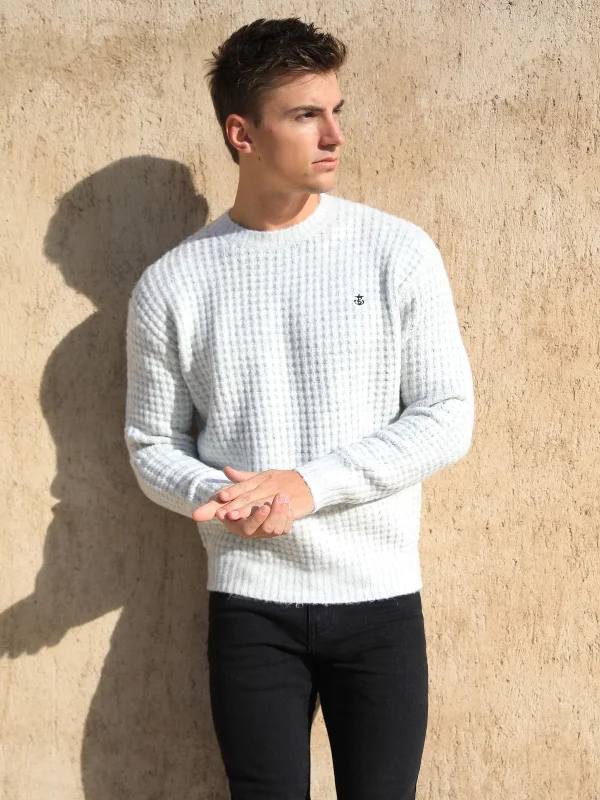 Burford Knit Sweater - Marl White