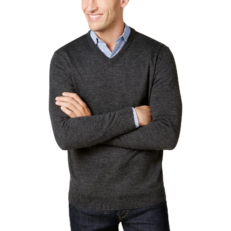 Club Room Mens Wool Blend V-Neck Sweater