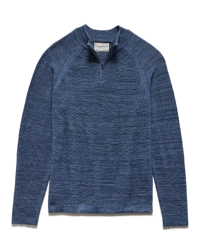 FLOYDALE MARLED RAGLAN 1/4-ZIP SWEATER