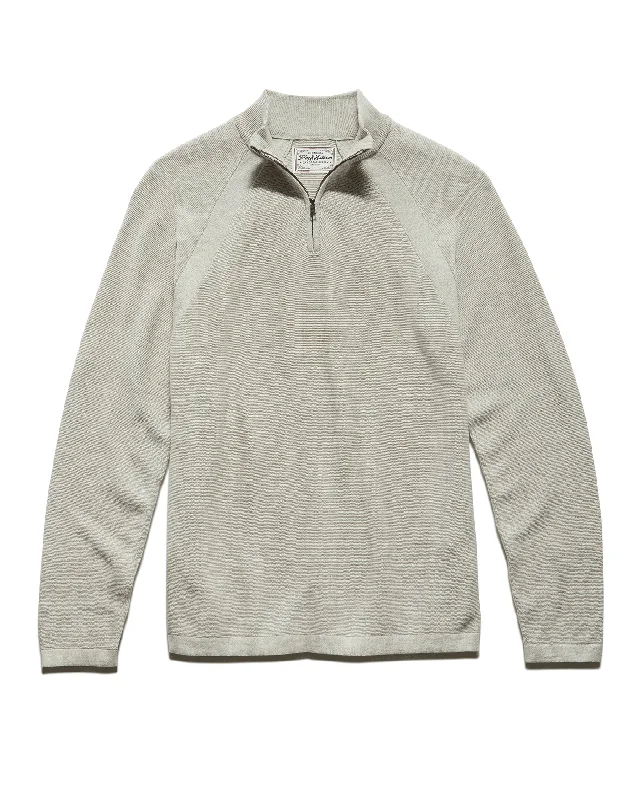 FLOYDALE MARLED RAGLAN 1/4-ZIP SWEATER