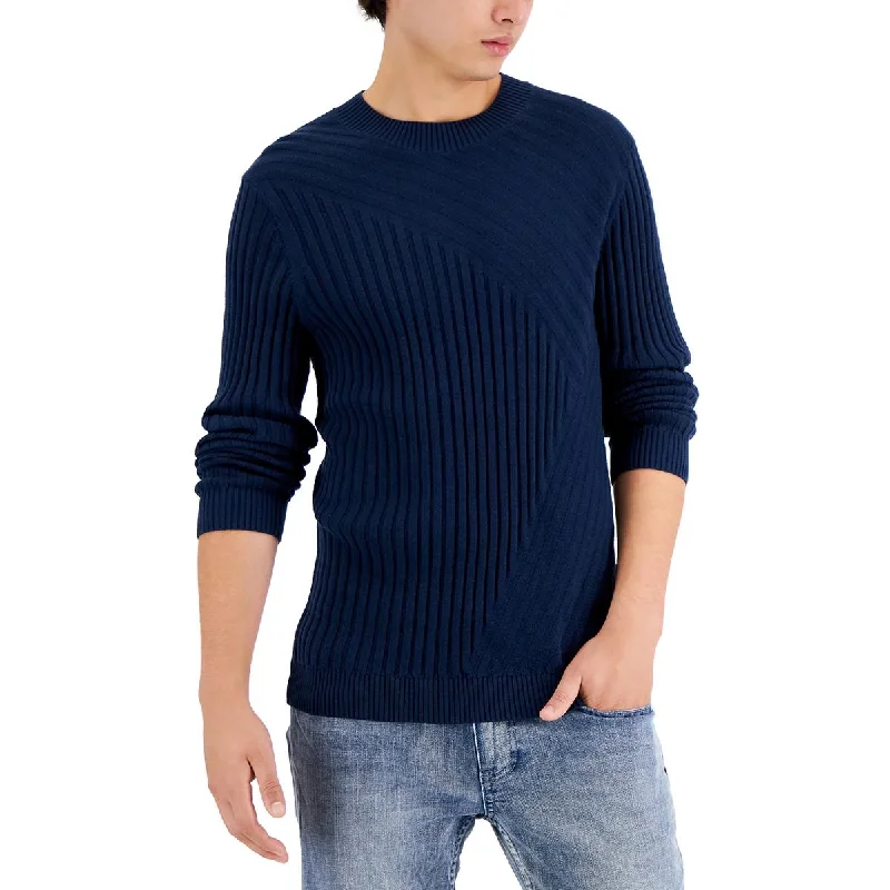 INC Mens Ribbed Crewneck Crewneck Sweater