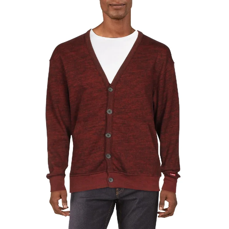 Levi's Mens Button-Down Marled Cardigan Sweater